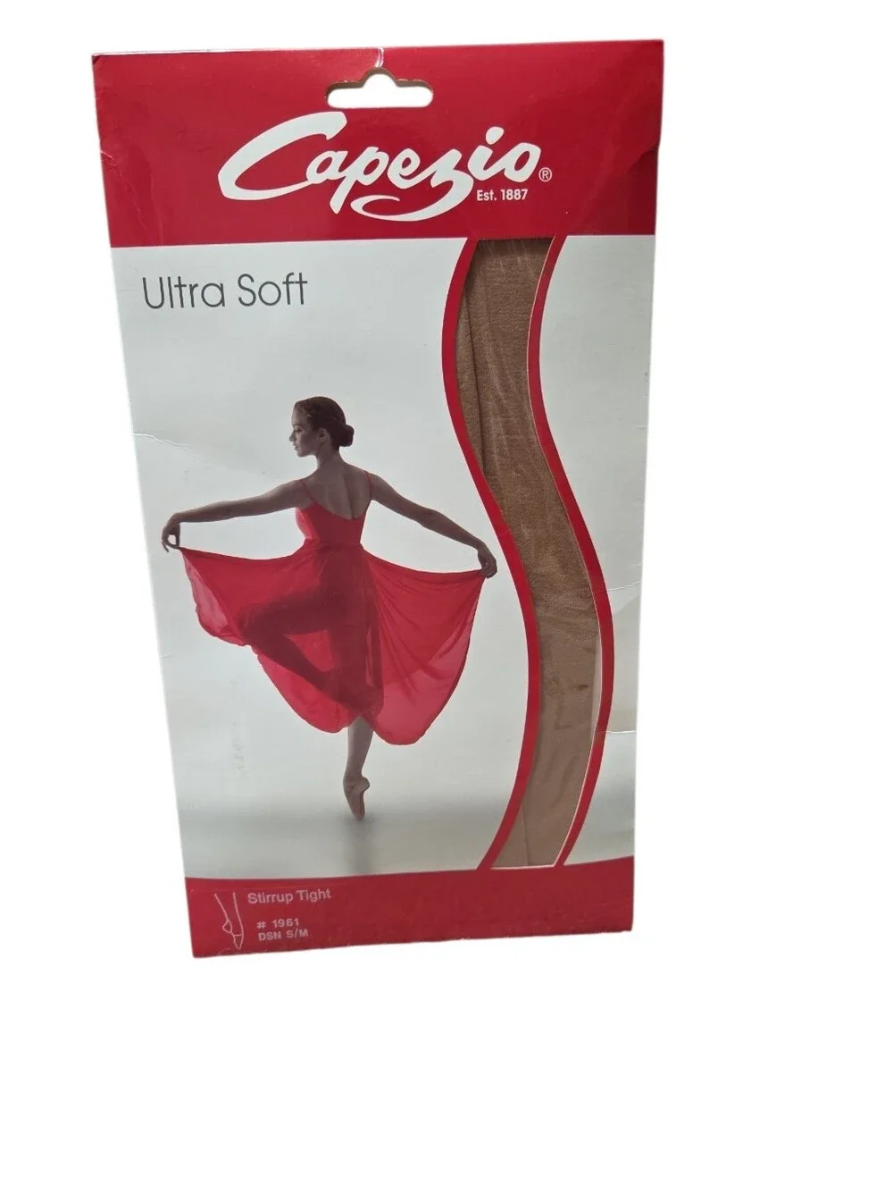 Capezio Ultra Soft stirrup dance tights in a Beige‎ S/M Dance Exercise Recital